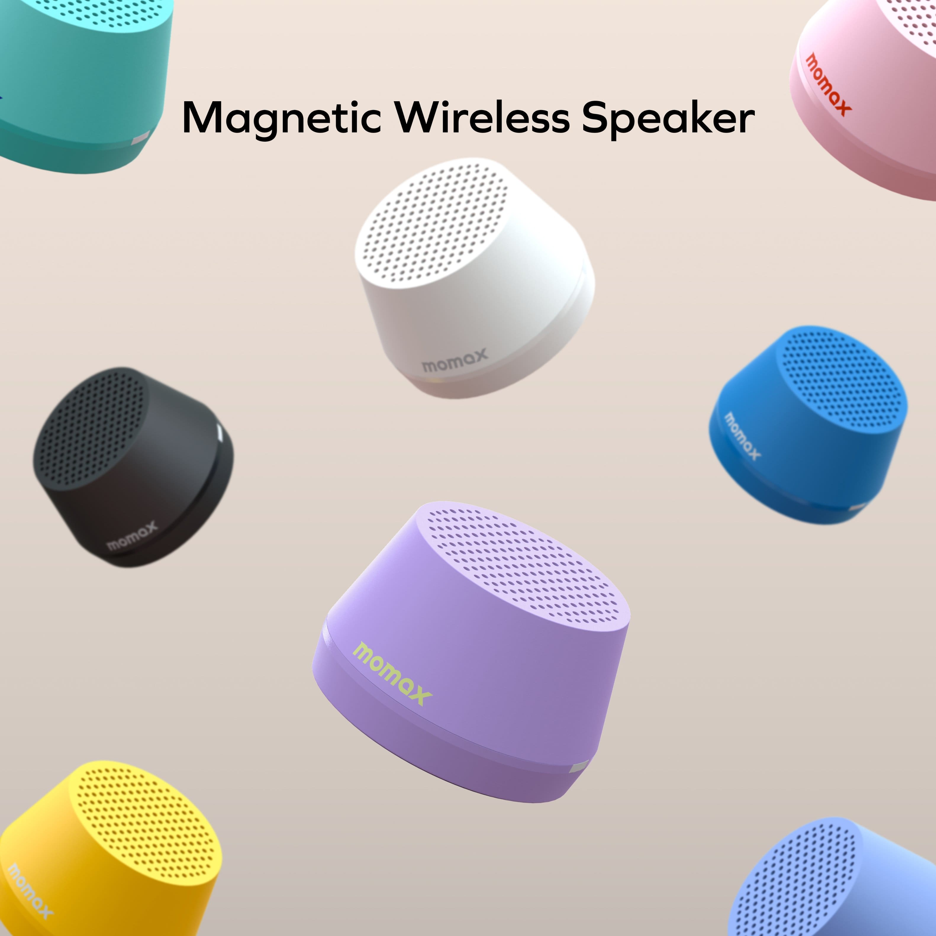 Momax 1 Vibe Go Lite Mini Portable Bluetooth Speaker Magnetic