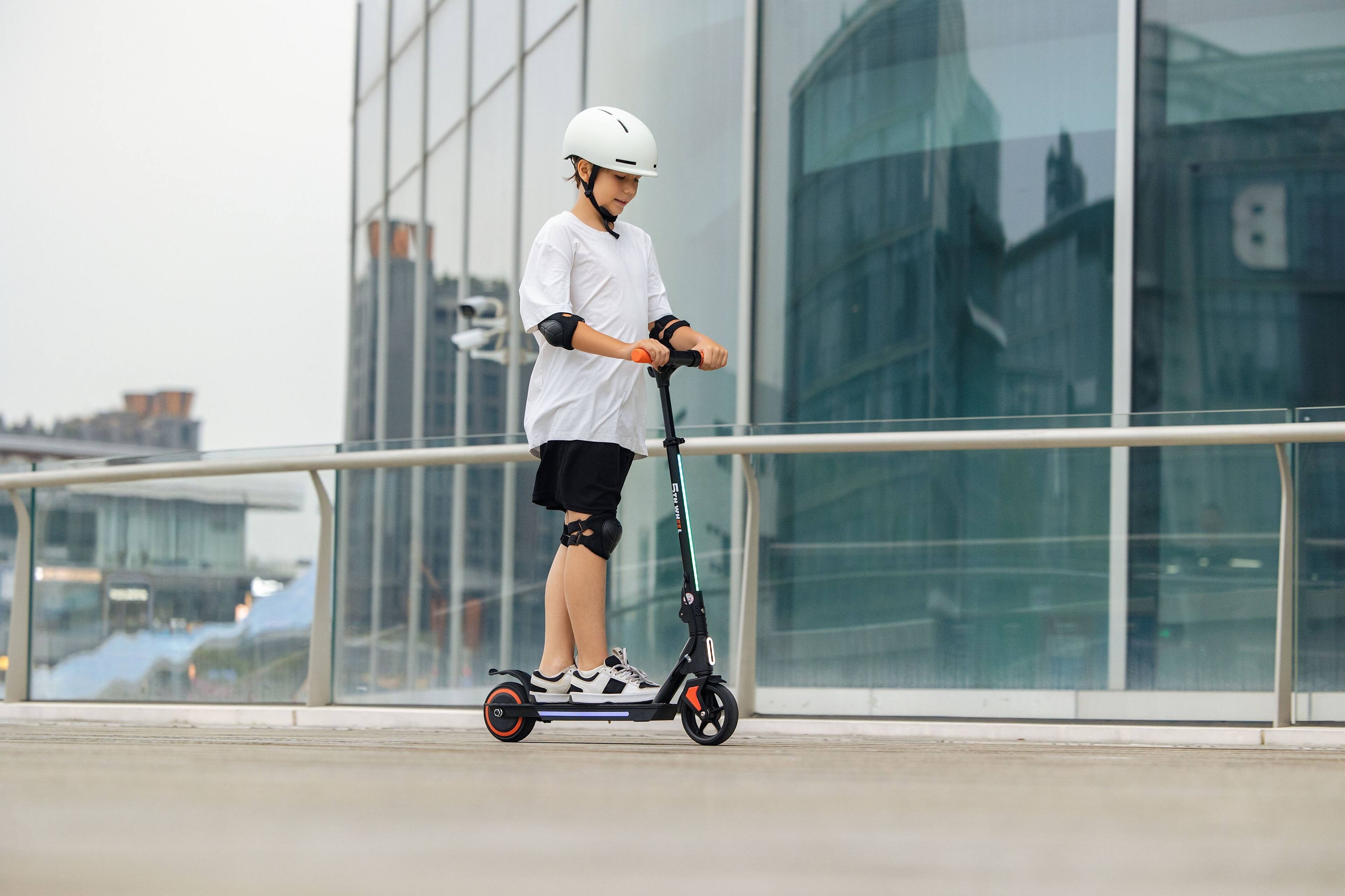 Alt View 9. 5th Wheel - K1MAX Kids Electric Scooter w/ 5 mi Max Range and 10 mph Max Speed - Black.