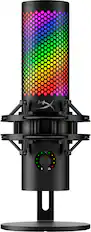 Front. HyperX - QuadCast 2 S Wired Multi-Pattern USB Electret Condenser Microphone - Black.