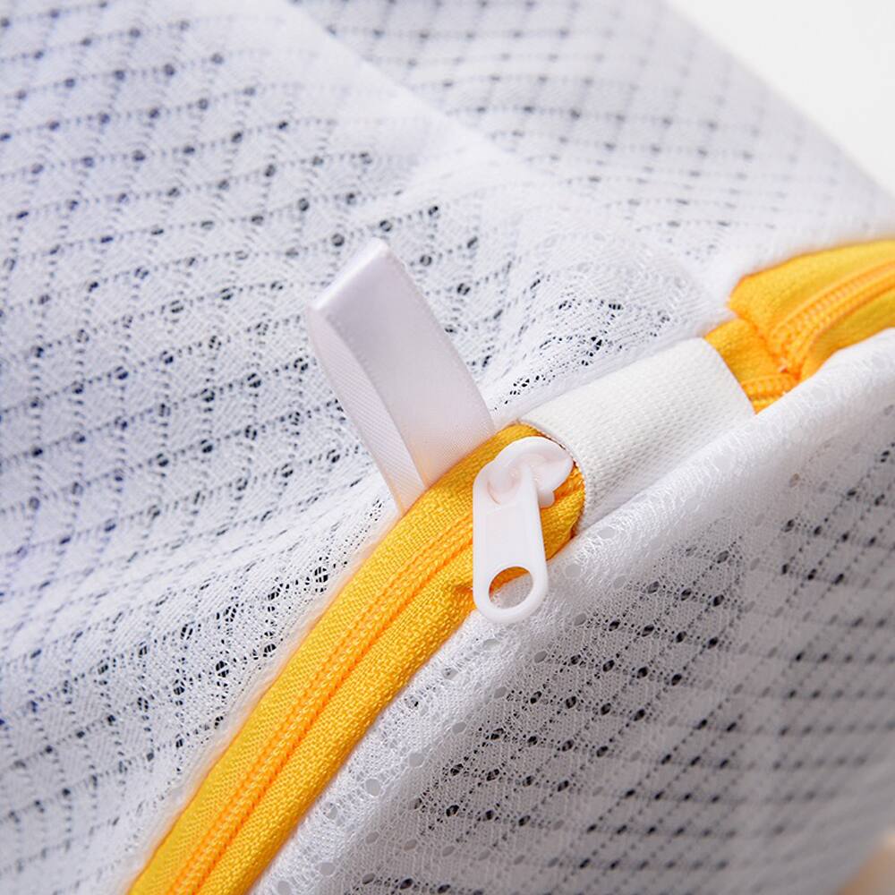 Alt View 1. Garnen - 2 Pack Shoe Washing Bag, Reusable Sneaker Shoe Laundry Bags for Washer Dryer Machine, Durable Mesh Washing Bag - White.