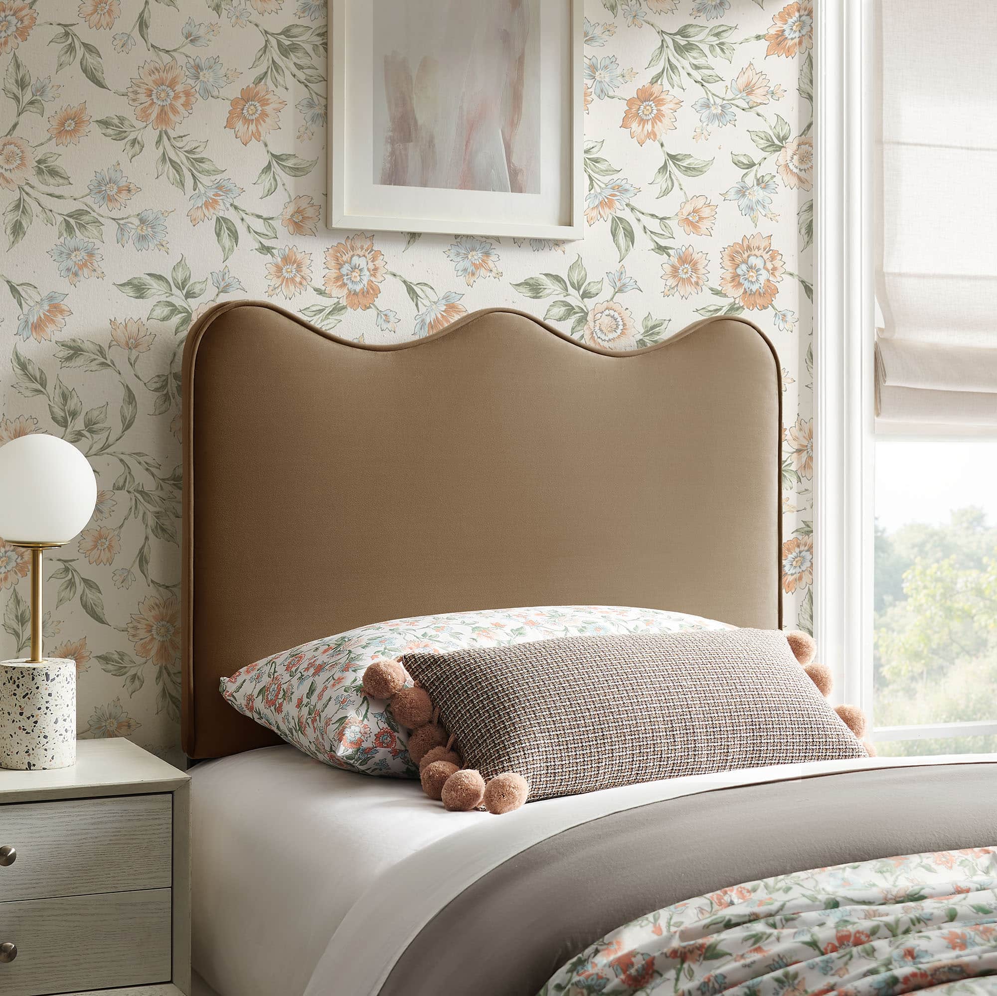 Athena Upholstered Headboard by Modway - Taupe price history on PriceWatchPro