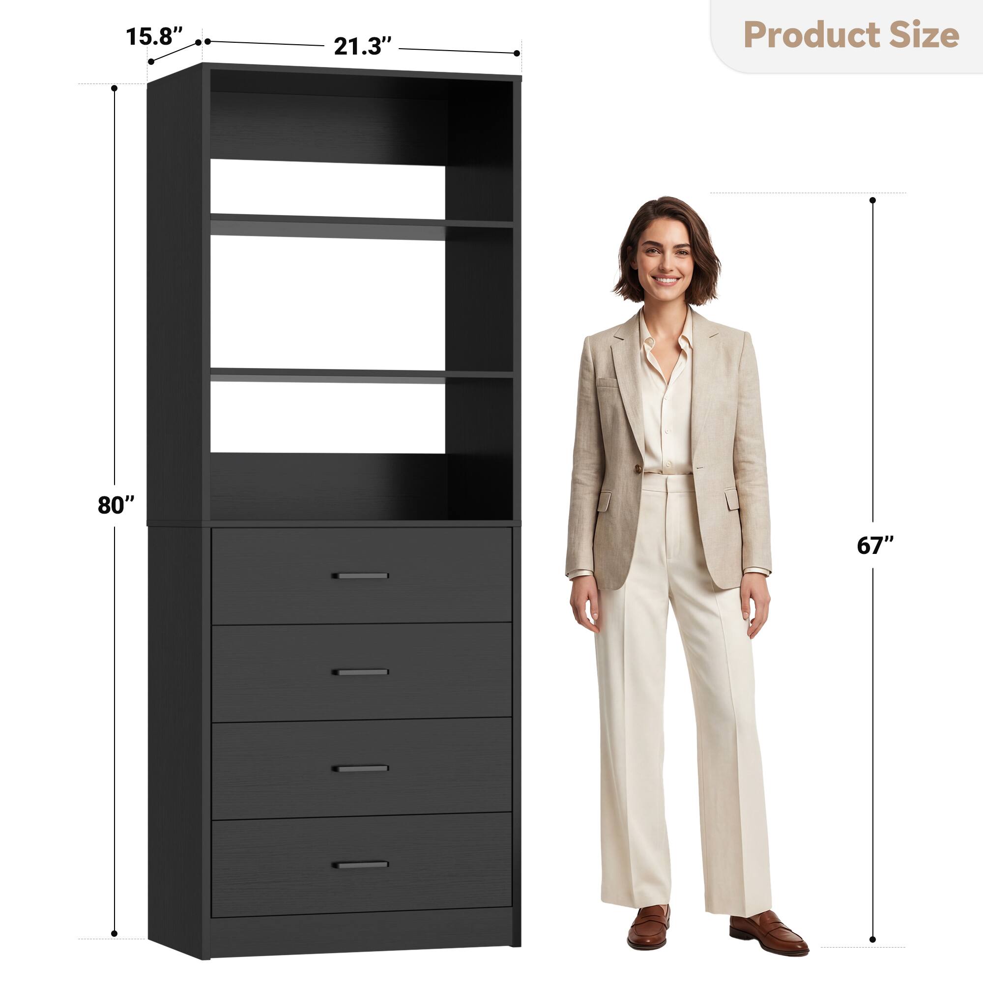 15.8" x 21.3"  
Product Size: 80" x 67"