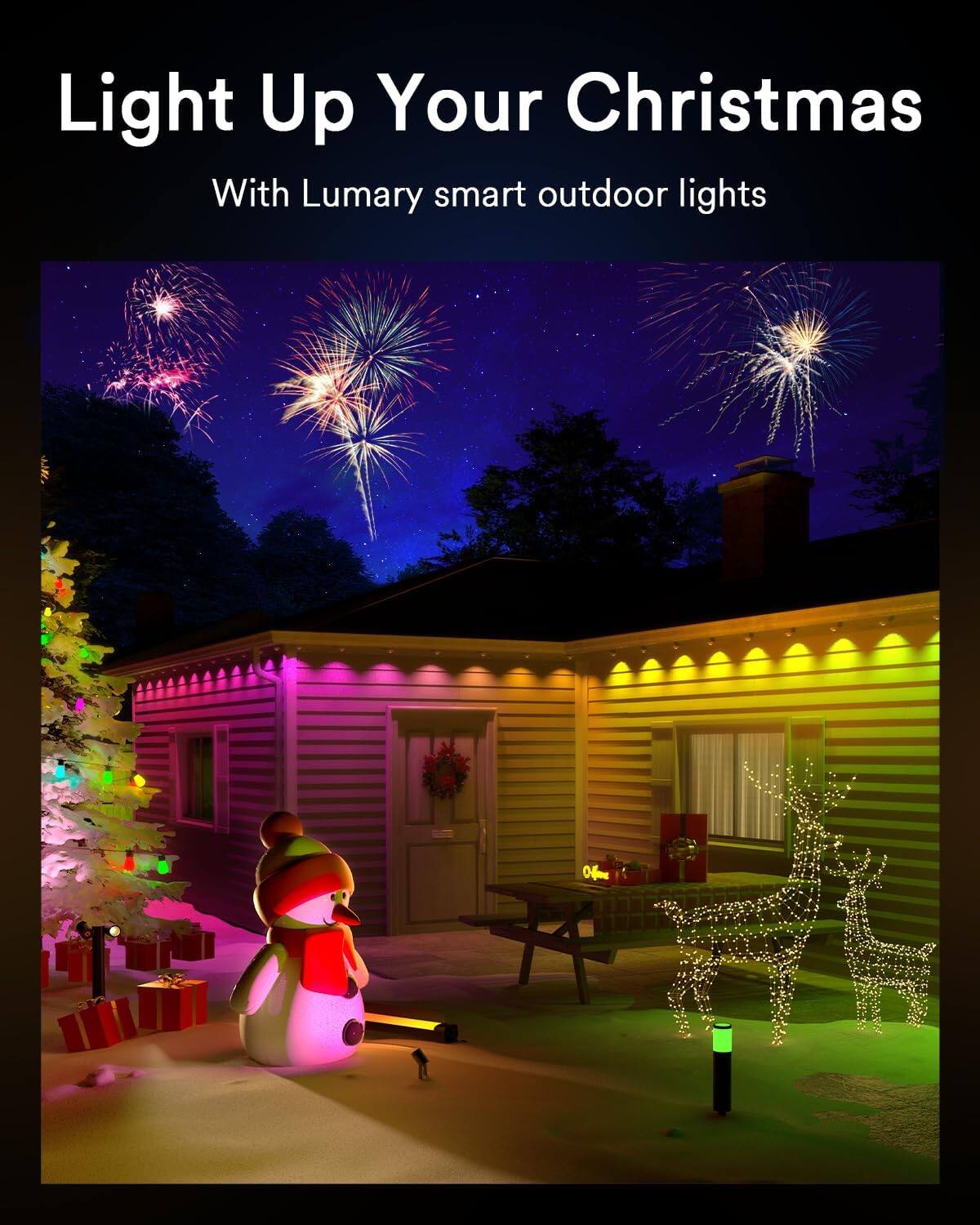 Light Up Your Christmas  
With Lumary smart outdoor lights