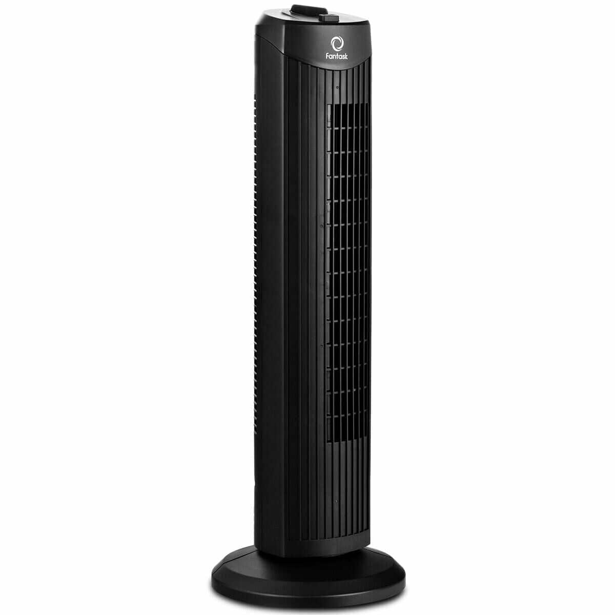 Gymax - 28'' Portable Oscillating Tower Fan w/ 3 Speed Low Noise Home Office - Black