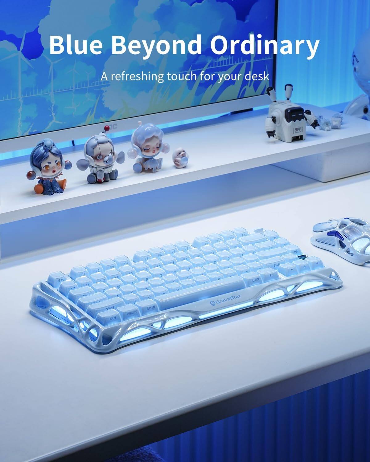 Blue Beyond Ordinary  
A refreshing touch for your desk