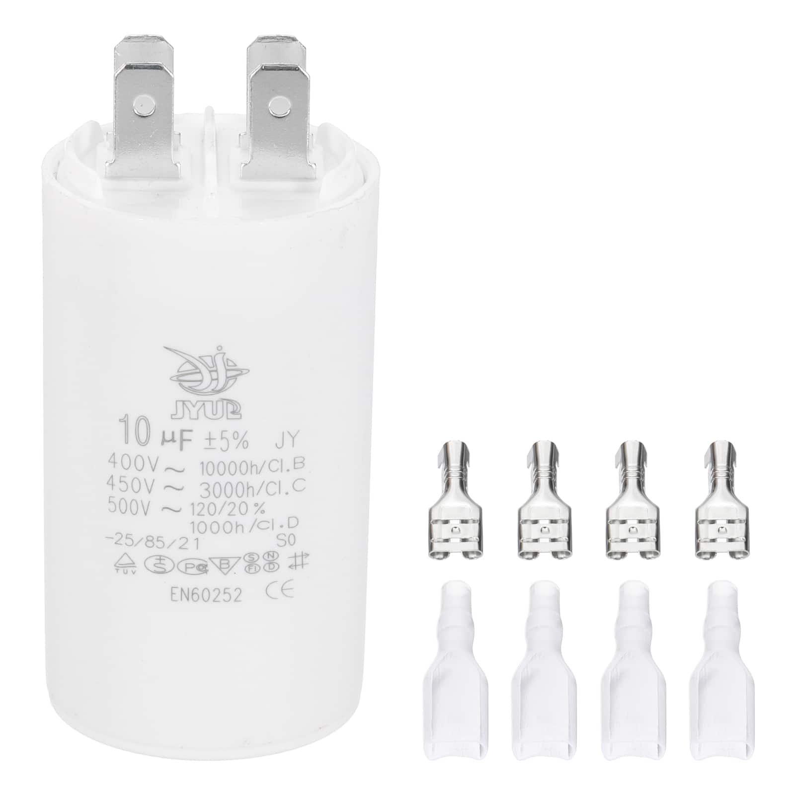 Unique Bargains - 10uF CBB60 Run Capacitor, AC 450V 4 Pin Double Insert with Sheath Spring for Motor Start - White price history on PriceWatchPro