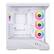 Angle. Lian Li - Lian Li V100 ATX Mid-Tower Case, 4x 120mm ARGB Fans, RGB Strip, Tempered Glass, 420mm GPU Support - White (V100RW) - White.