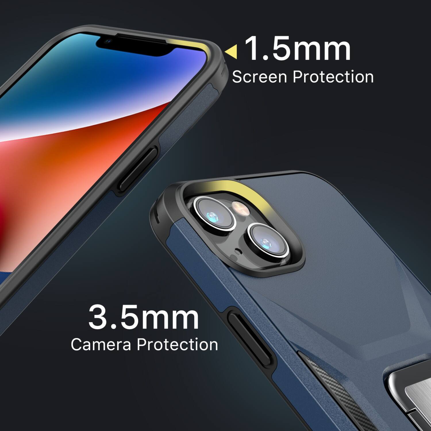 1.5mm Screen Protection  
3.5mm Camera Protection