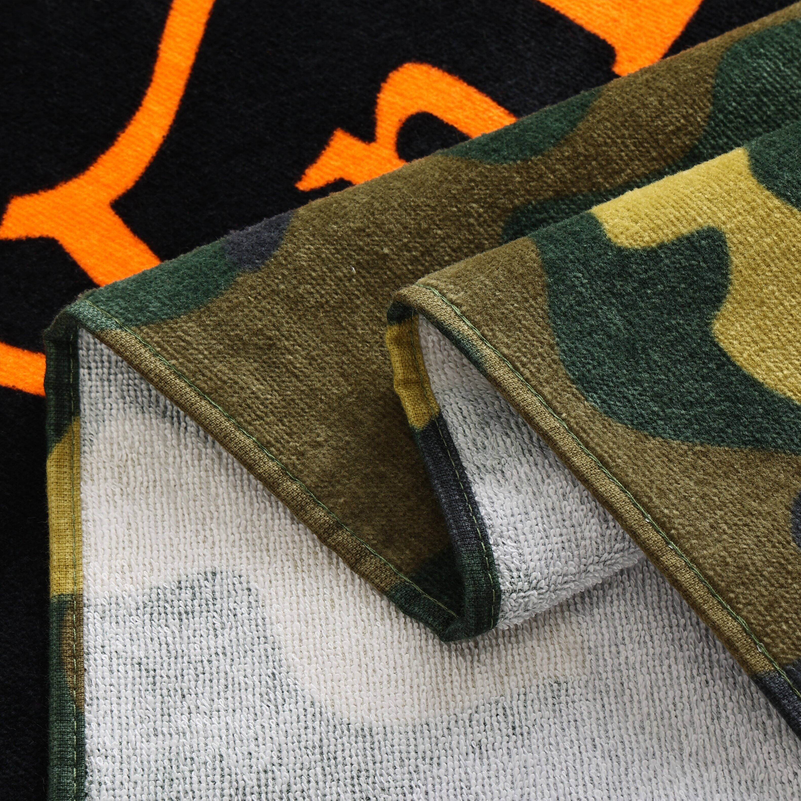 Back. Von Dutch - Von Dutch Iconic Y2K 100% Cotton 30"x60" Beach Towel | Camo - Camo.