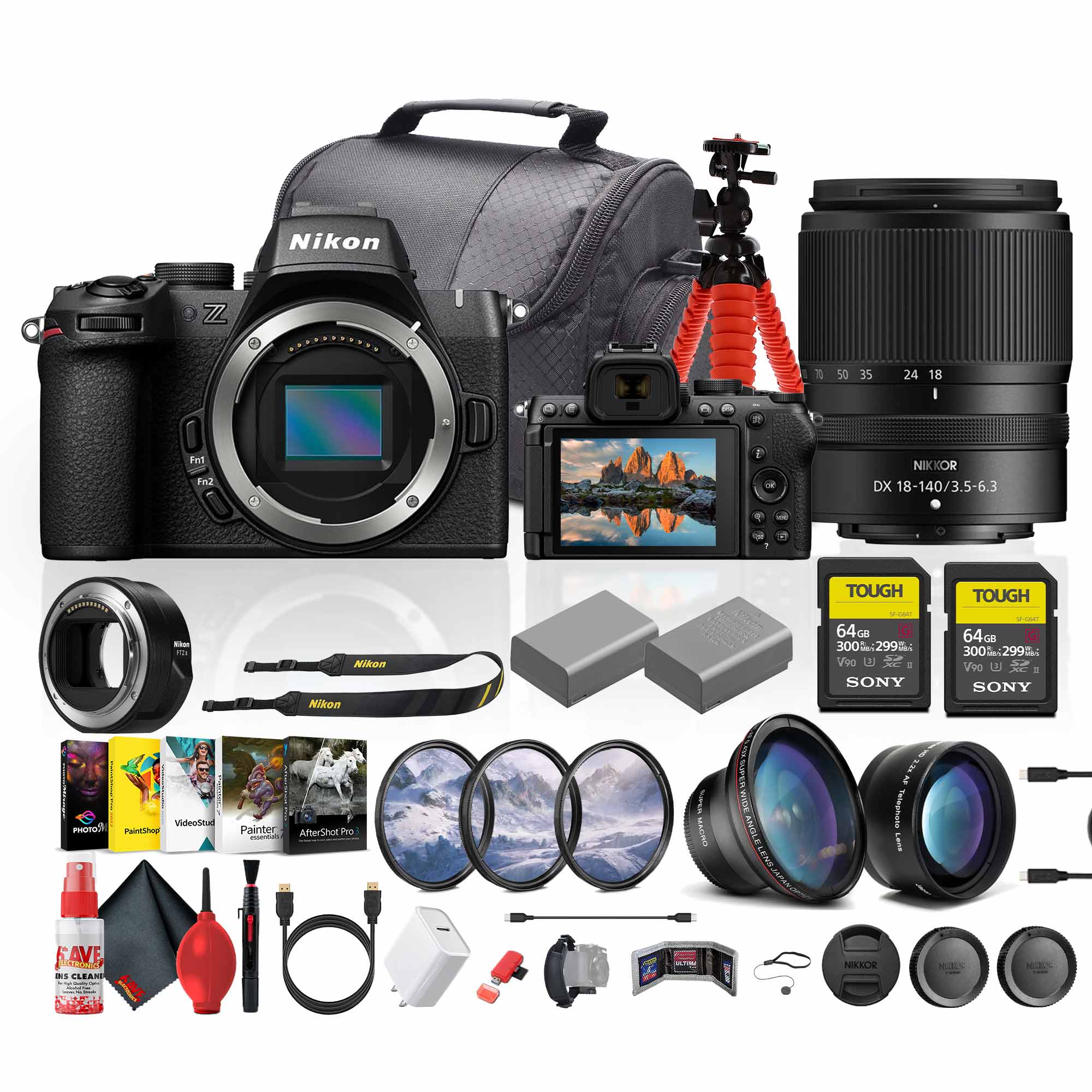 Nikon Z7  
Nikkor DX 18-140/3.5-6.3  
COSERIRACDD -a FOX  
Mikon Nikon 1 TOUGH  
64GB 300:299  
299 Voo 1  
SONY TOUGH 64G 300:299  
299 Vvo L  
SONY  
Videodita  
Painter AfterShot Pro  
Goacidas  
Tatagione  
AVE  
ELEAR  
NIKXDE