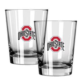 The Memory Company - Ohio State Buckeyes 15oz. Two-Pack Rocks Glass Gift Set - Multicolor