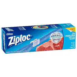 Ziploc - Slider Freezer Bags, Gallon, 24/Carton - Clear