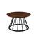 Left. Walker Edison - Modern Cage-Base Coffee Table - Dark Walnut.