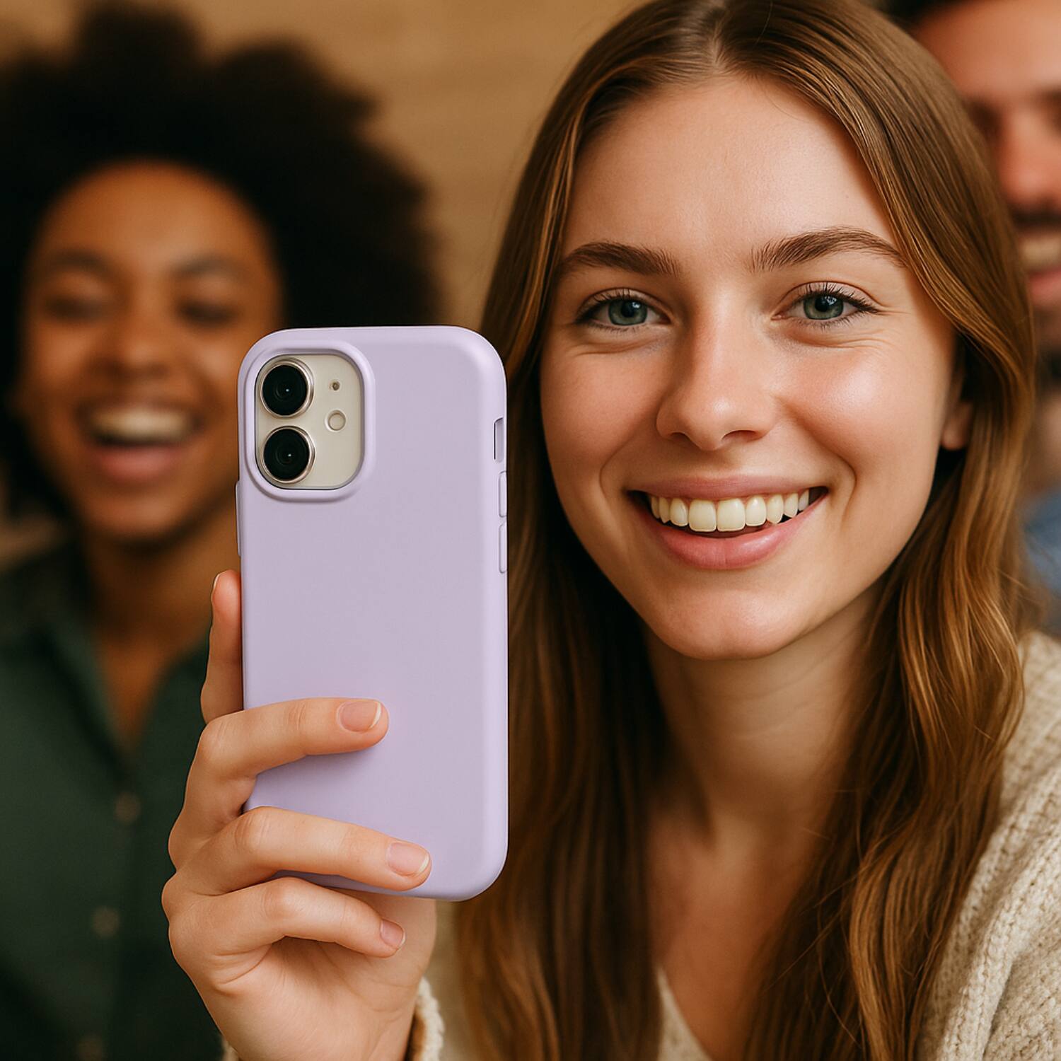 Alt View 2. SaharaCase - Apple iPhone 17 Silicone Case | Compatible with Magsafe | Smooth Finish | Venture Series - Desert Flower.