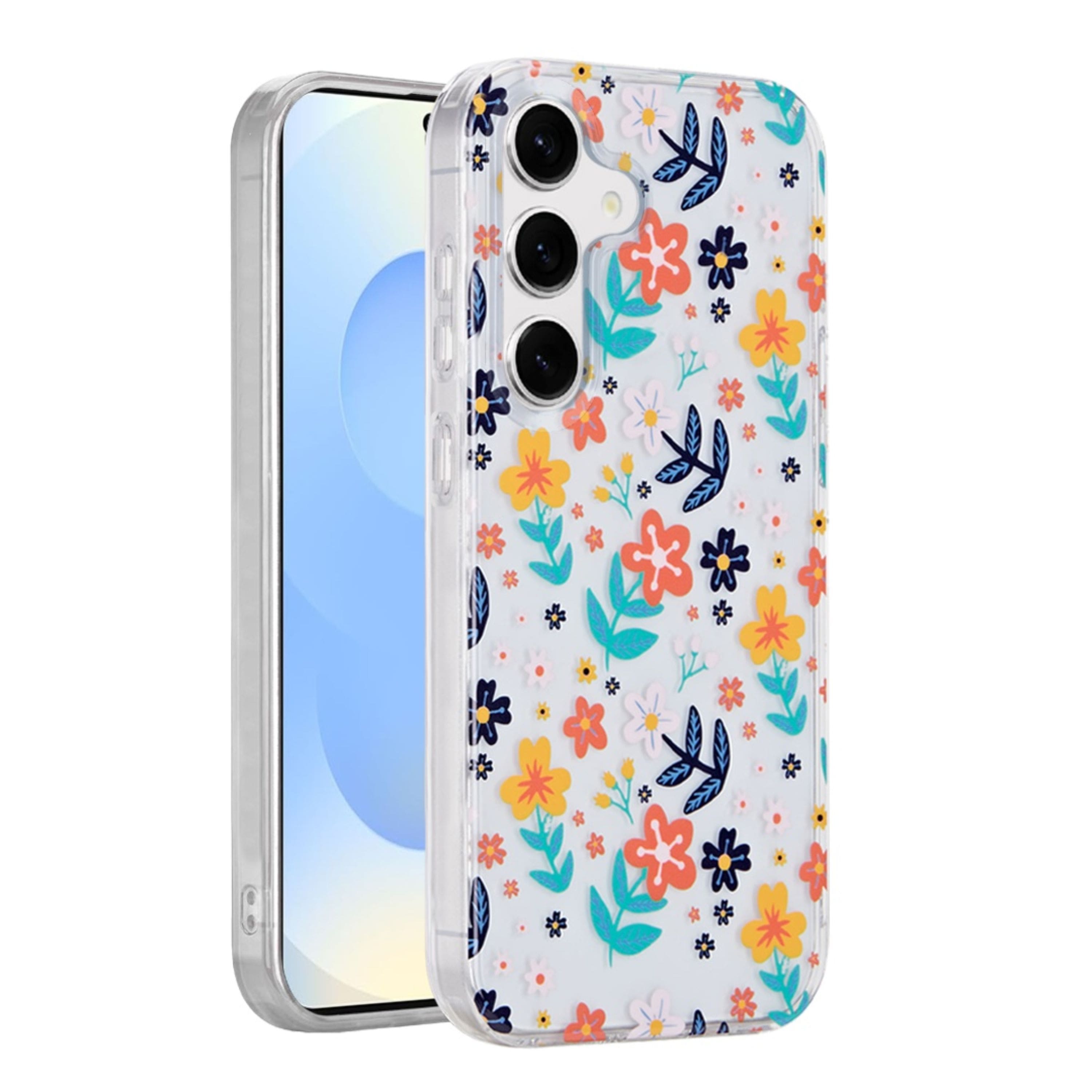 Kitcheniva - Layer In Mold Design TPU Case With Tempered Glass For Samsung S25/S24 - Colorful Floral price history on PriceWatchPro