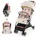 Front. Costway - Costway Lightweight Baby Stroller Aluminium Frame with Net for Travel 15 lbs - Beige.