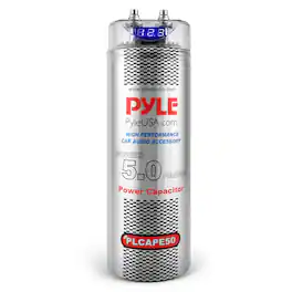 Pyle - 5.0 Farad Digital Power Capacitor with Blue Digital Display