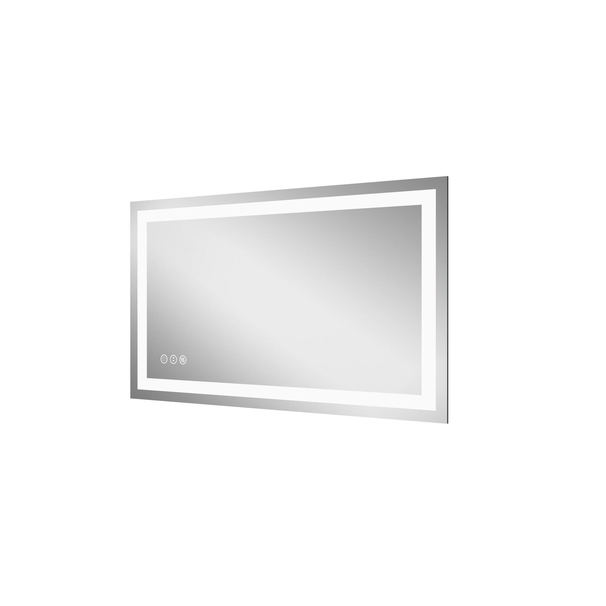 Alt View 2. Boyel Living - 28 in W x 48 in L Rectangular Frameless Wall Bathroom Vanity Mirror with Front and Backlit and Anti Fog.