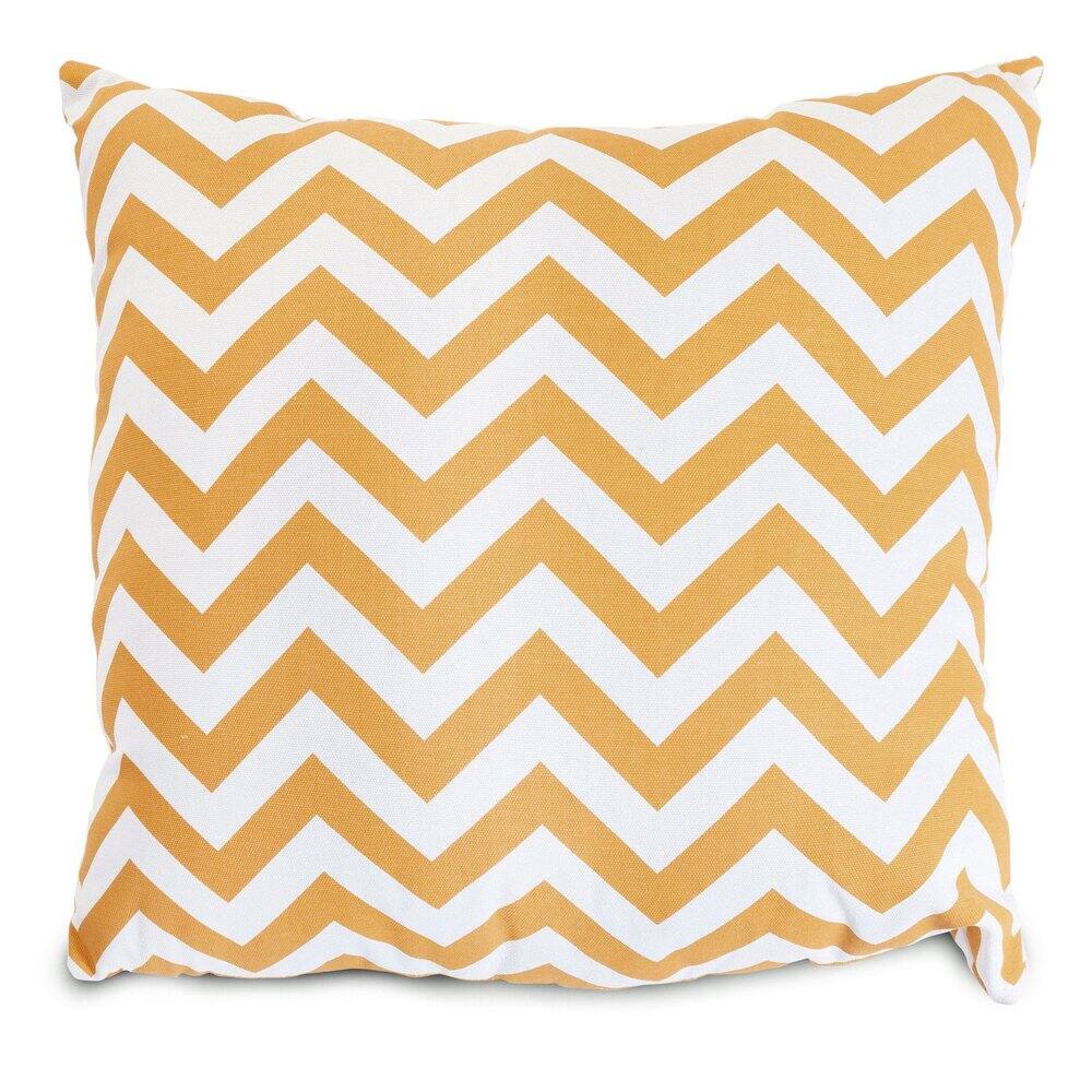 Front. Majestic Home - Pillow 24x24 Chevron Yellow - Yellow.