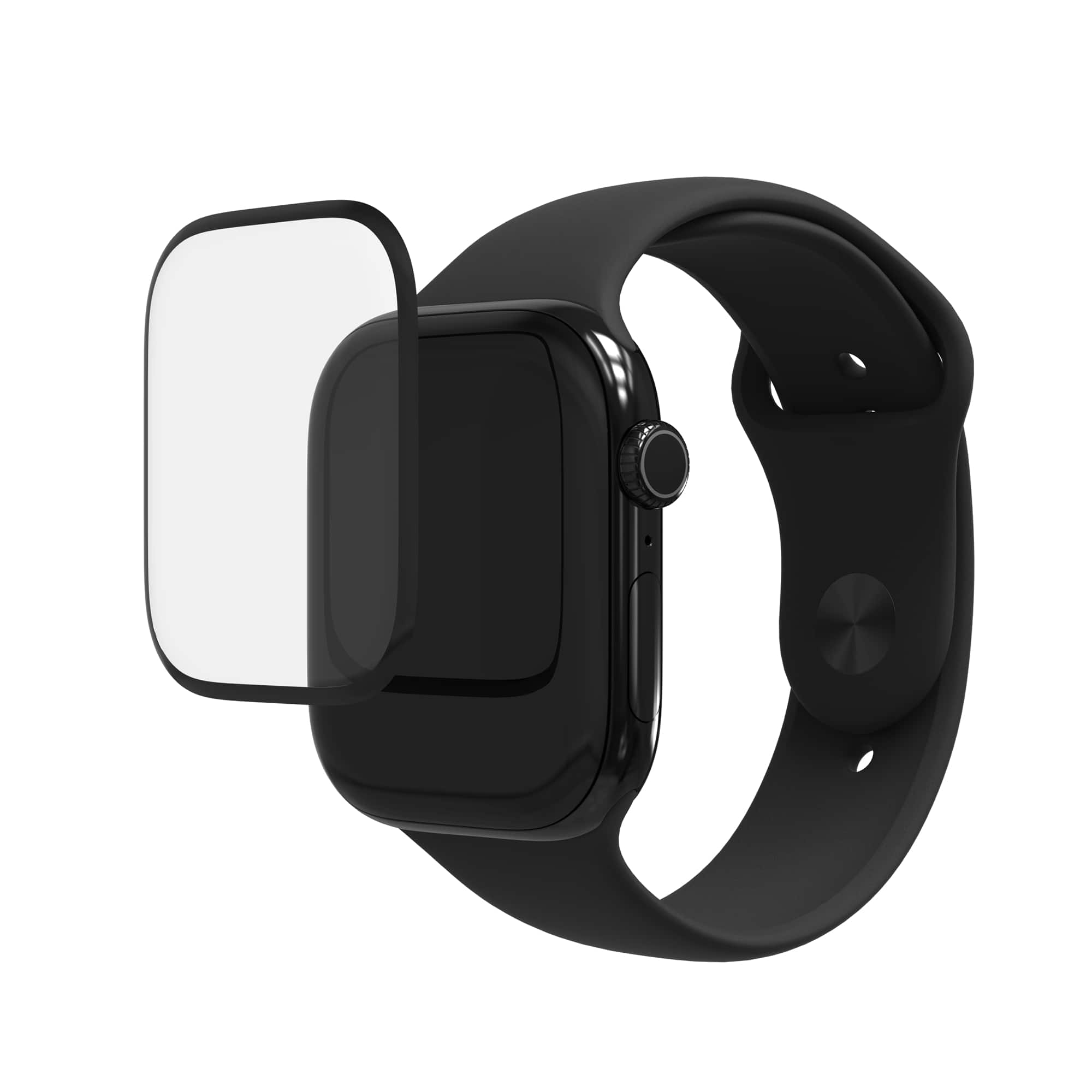 Left. ZAGG - InvisibleShield Fusion Eco Flexible Hybrid Screen Protector for Apple Watch Series 11/10 42mm - Clear.