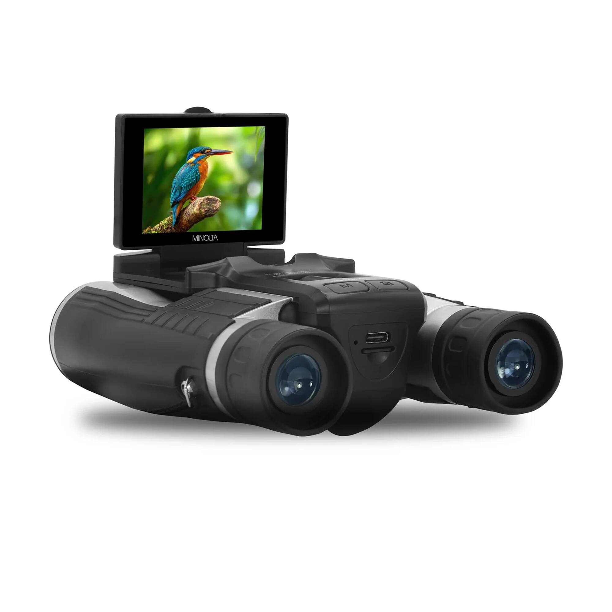 Alt View 1. Minolta - MINOLTA MN1232A 12x32 Digital Binoculars w/4K UHD Camera.