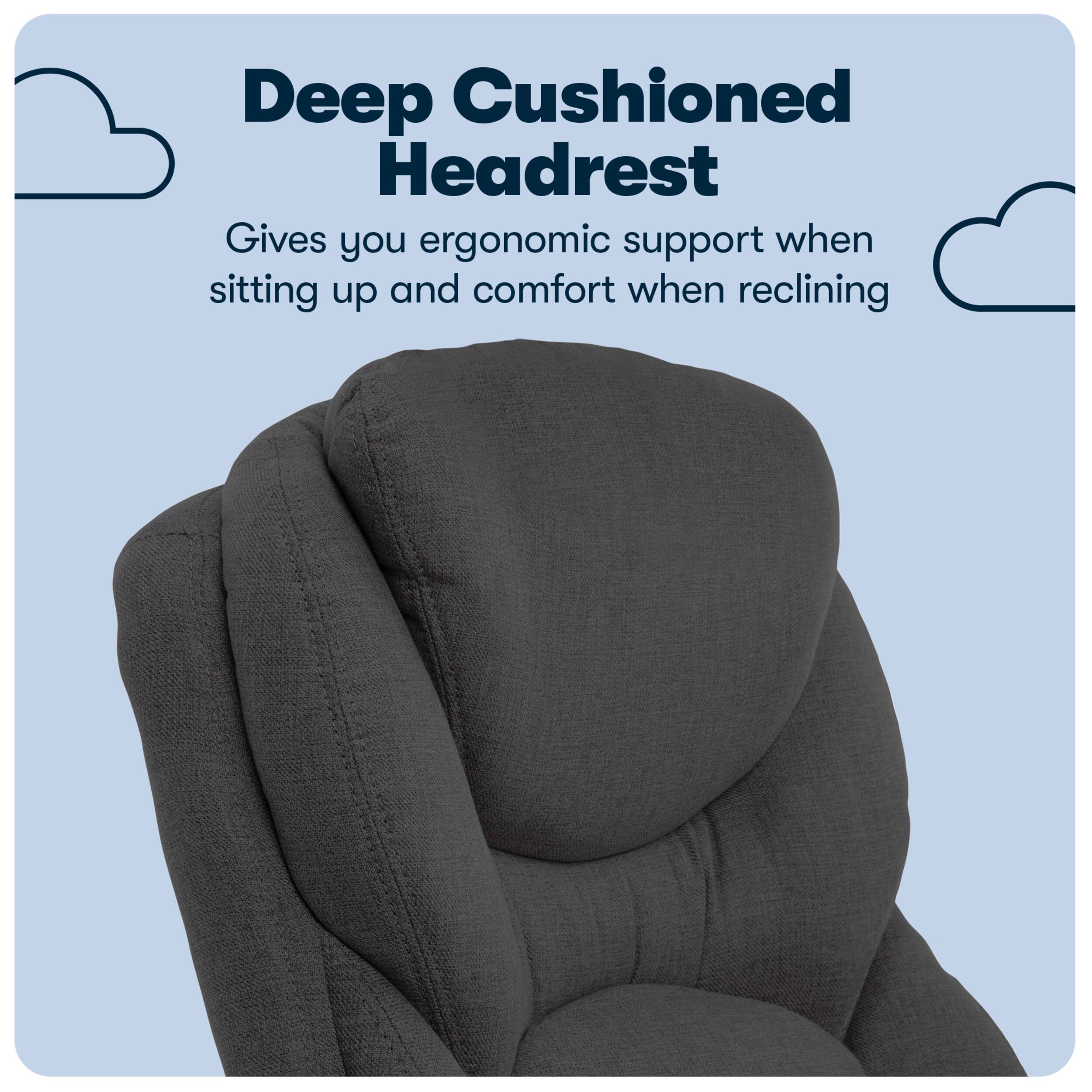 Alt View 15. Serta - Upholstered Back in Motion Health & Wellness Manager Office Chair - Fabric - Dark Gray.