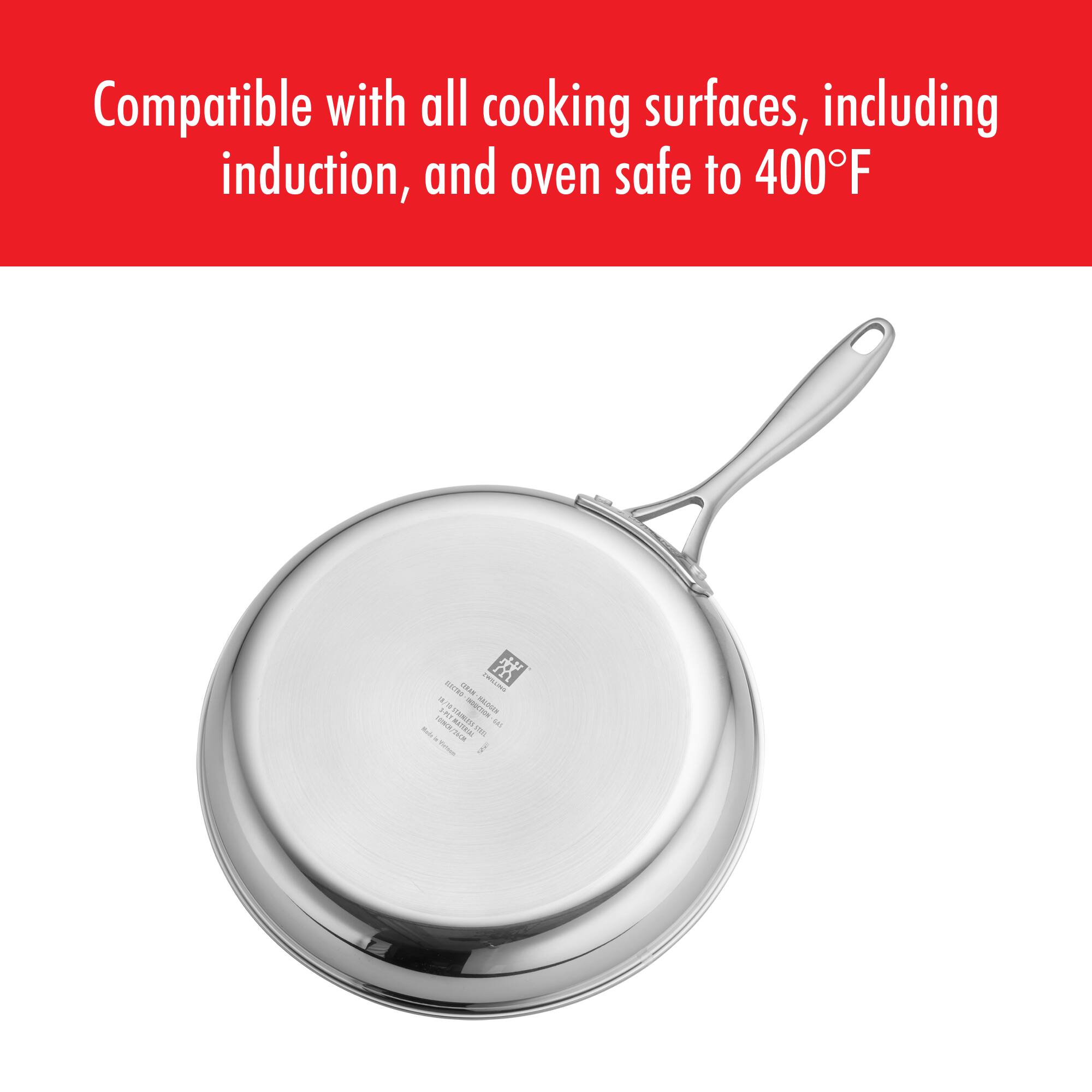 Compatible with all cooking surfaces, including induction, and oven safe to 400°F
