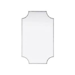 Elegant Kitchen and Bath - Notched Metal Mirror 22x36 inch - Silver