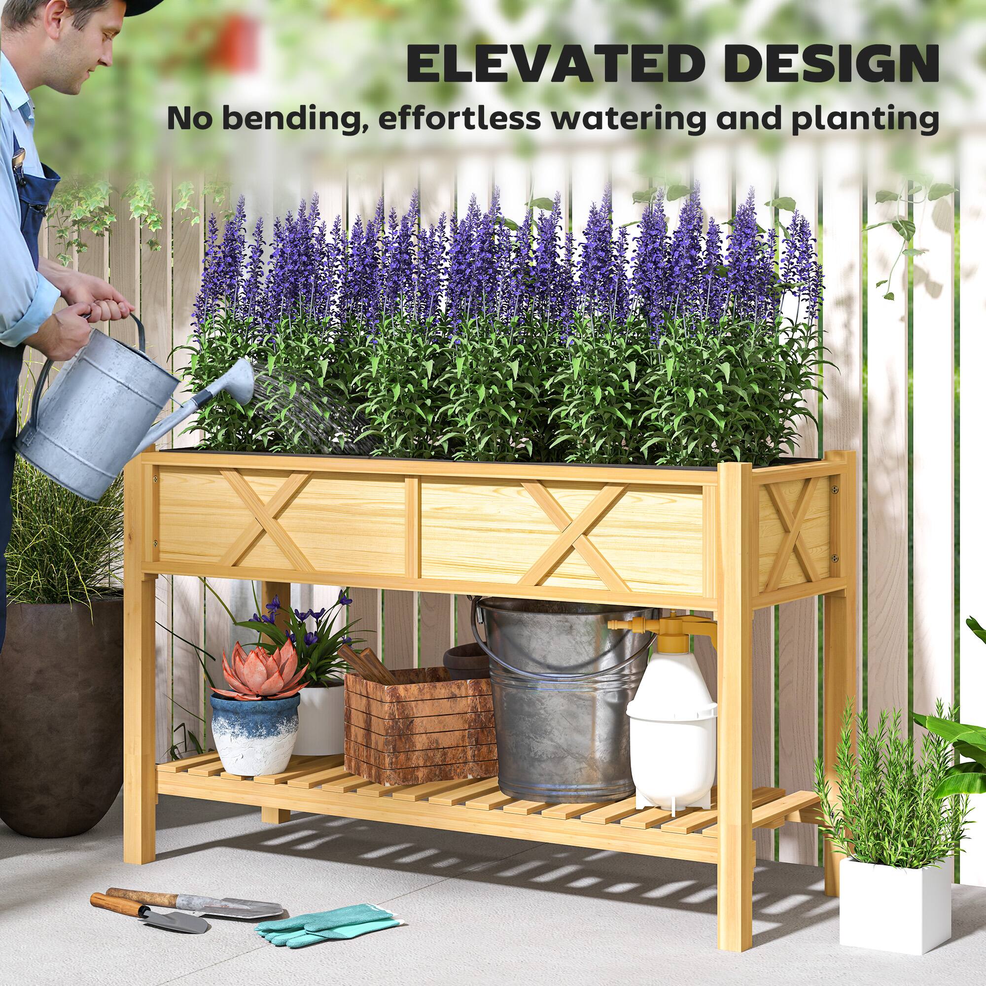 ELEVATED DESIGN  
No bending, effortless watering and planting
