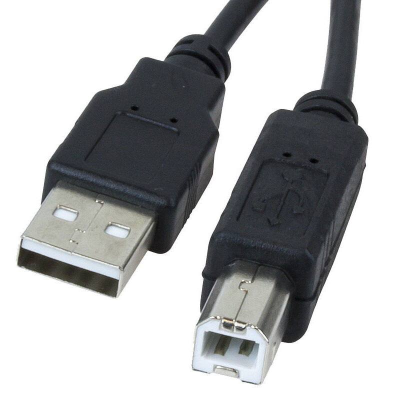 Angle. Cables Direct Online - USB 2.0 A-Male to B-Male Cable - 6ft, High-Speed Data Transfer for Printers, Scanners, External Hard Drives - Black.