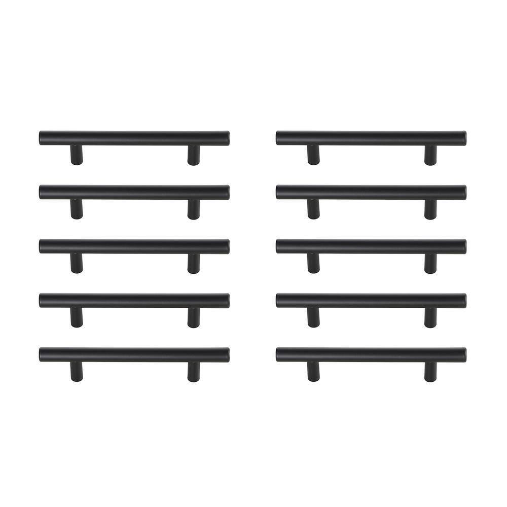 Alt View 2. Elegant Decor - Quinn 4" Center to Center Matte Black Bar Pull Multipack (set of 10) - Matte Black.