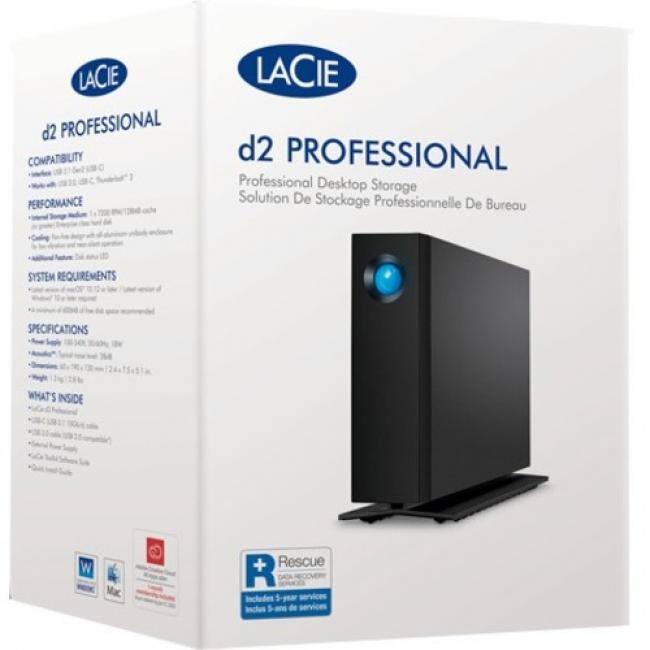 LACIE d2 PROFESSIONAL
Professional Desktop Storage Solution De Stockage Professionnelle De Bureau
COMPATIBILITY
PERFORMANCE
SYSTEM REQUIREMENTS
SPECIFICATIONS
WHAT'S INSIDE
Rescue+ Data Recovery Service