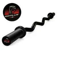 Costway - 48''Phosphate Steel Olympic EZ Curl Bar 28mm Grip Home Gym Fitness Equipment - Black - Front_Zoom