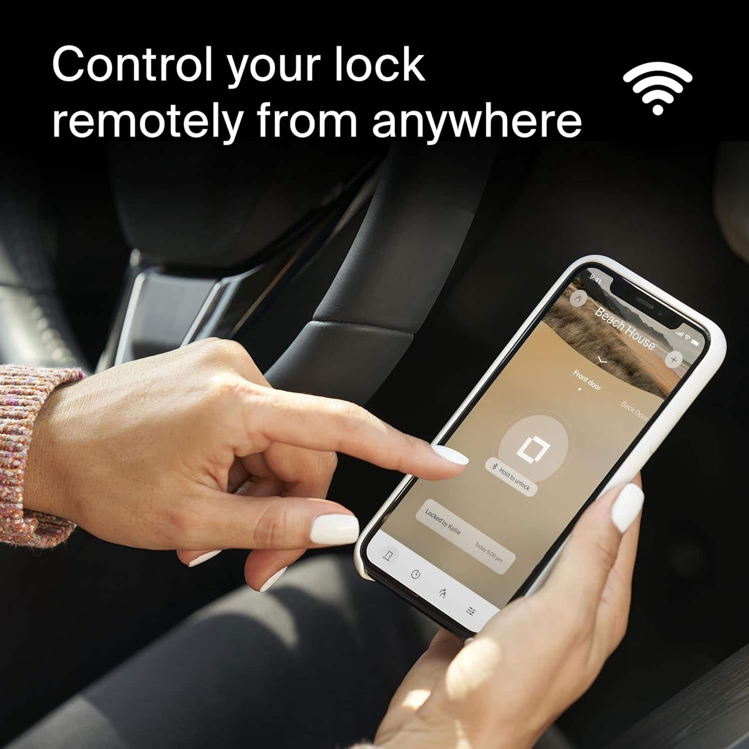 Control your lock remotely from anywhere.