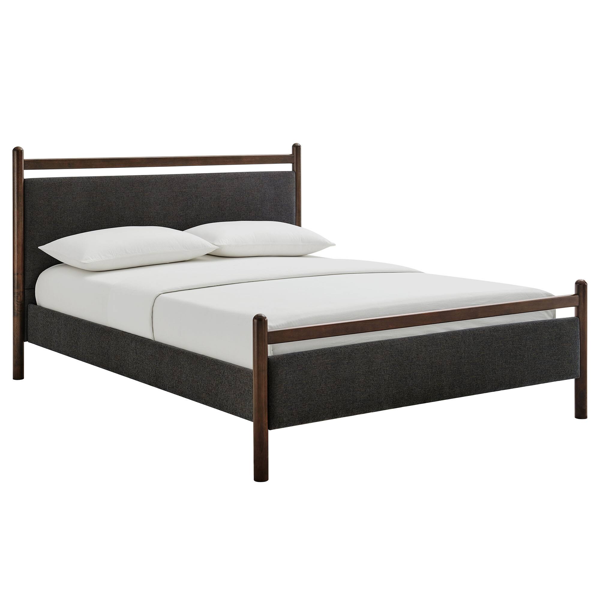 Alt View 2. Modway - Ginny Platform Bed Frame by Modway - Wenge Heathered Dark Gray.