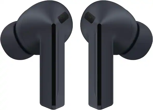 Front. Samsung - Samsung - Galaxy Buds3 FE Wireless Earbud Headphones - Black (International Version) - Black.