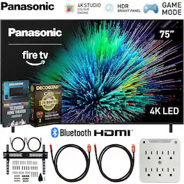 Panasonic - 75" W70 Series LED 4K UHD Smart Fire TV (2025) with 26 Month Extended Warranty Protection Plan Bundle