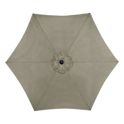 Front. Living Accents - Living Accents 9 ft. Tiltable Taupe Market Umbrella.