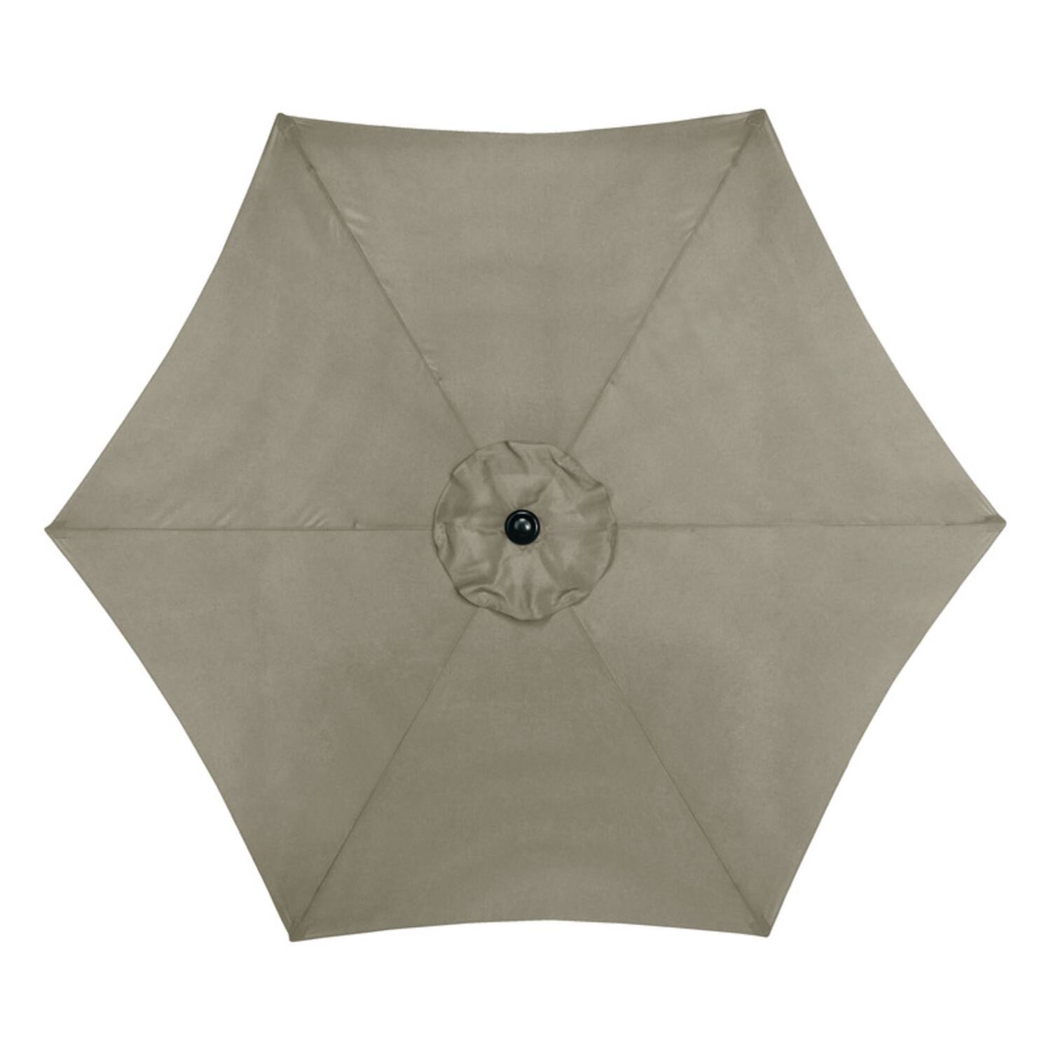 Front. Living Accents - Living Accents 9 ft. Tiltable Taupe Market Umbrella.