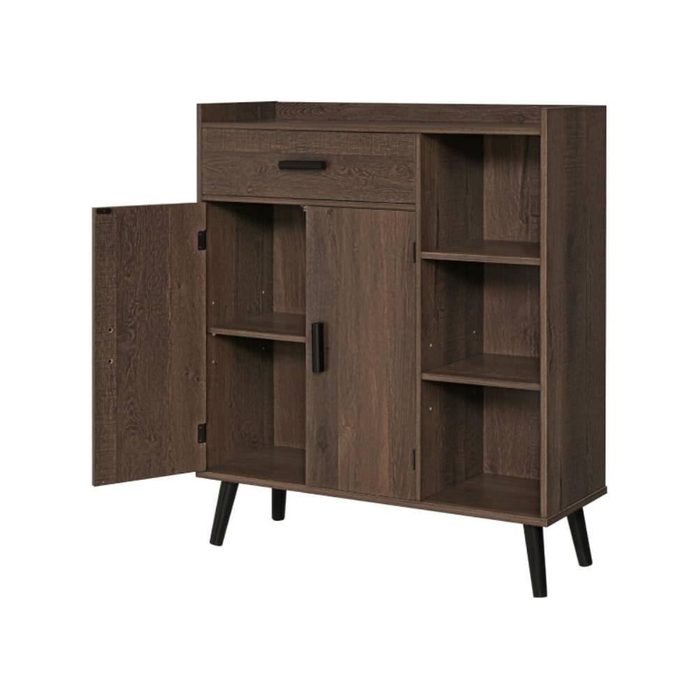 Front. Mullets Homeiances - FREESTANDING MID-CENTURY WOODEN CABINET - Oak - Oak.