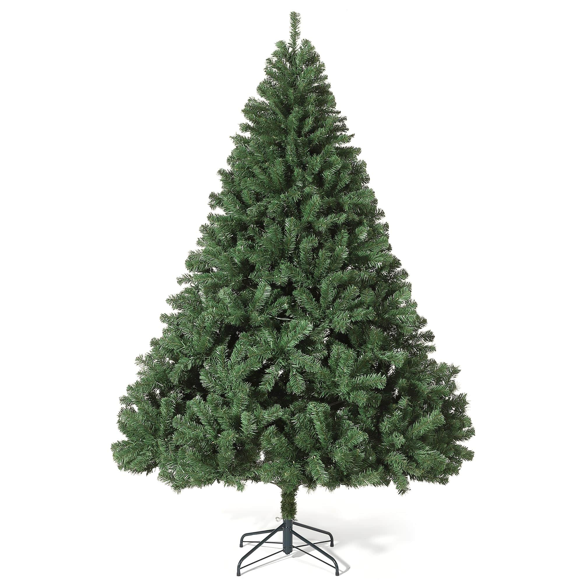 Stylel Star - 7.5 ft Christmas Tree, Christmas Decorations with 450 Lights, Pre-lit Artificial Christmas Tree with 1050 Snowy - Green