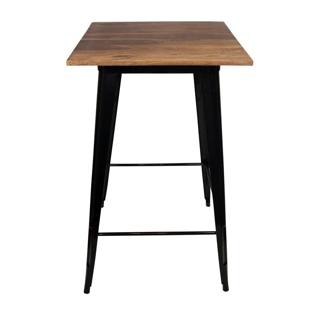 Alt View 1. AmeriHome - Pub Height Table 24" x 24", Seats 2 to 4 - Brown/Black.
