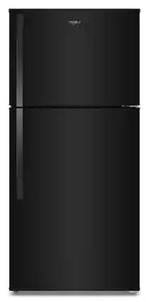 Front. Whirlpool - 19.2 Cu. Ft. Top-Freezer Refrigerator with Total Coverage Cooling - Black.