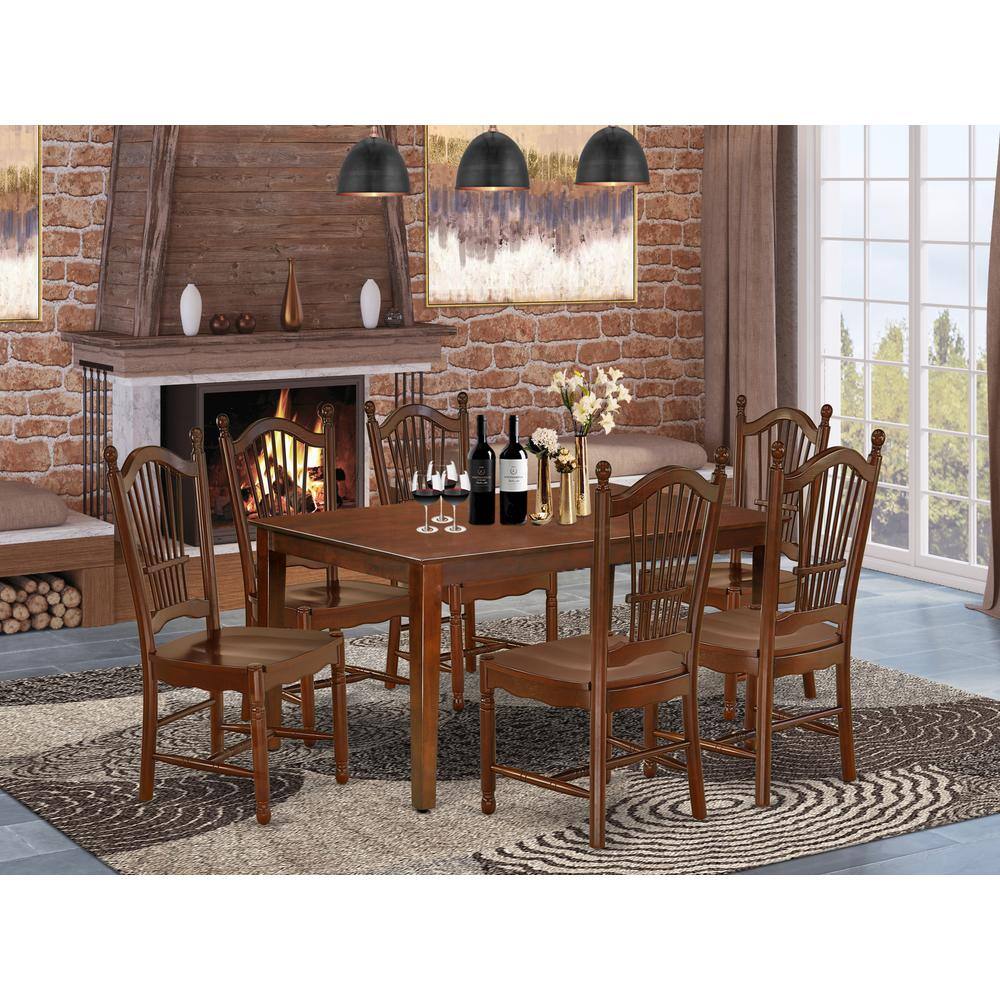 Left. East West Furniture - Dining Room Set Mahogany - Mahogany.