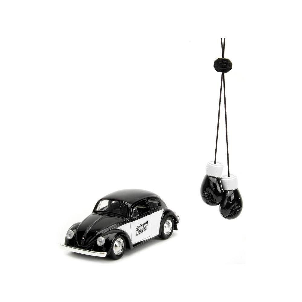 Alt View 1. Jada - 1959 Volkswagen Beetle "Punch Buggy" Black and White and Boxing Gloves Accessory "Punch Buggy" Series 1/32 - Black and White.