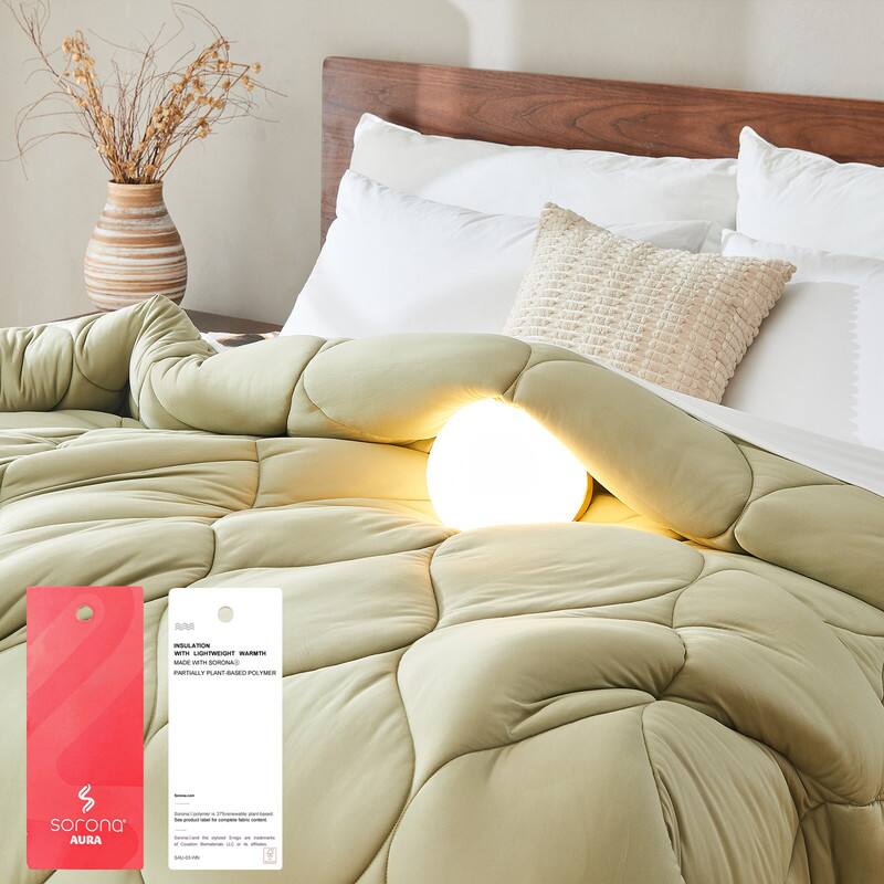INSULATION WITH LIGHTWEIGHT WARMTH  
PARTIALLY PLANT-BASED POLYMER  

sorona AURA  

Sorona® is a partially plant-based polymer.  
See product label for complete content.  
Engineered for superior softness, comfort, and warmth.  
Contributes to a sustainable future.  

Sorona® is a trademark of DuPont.