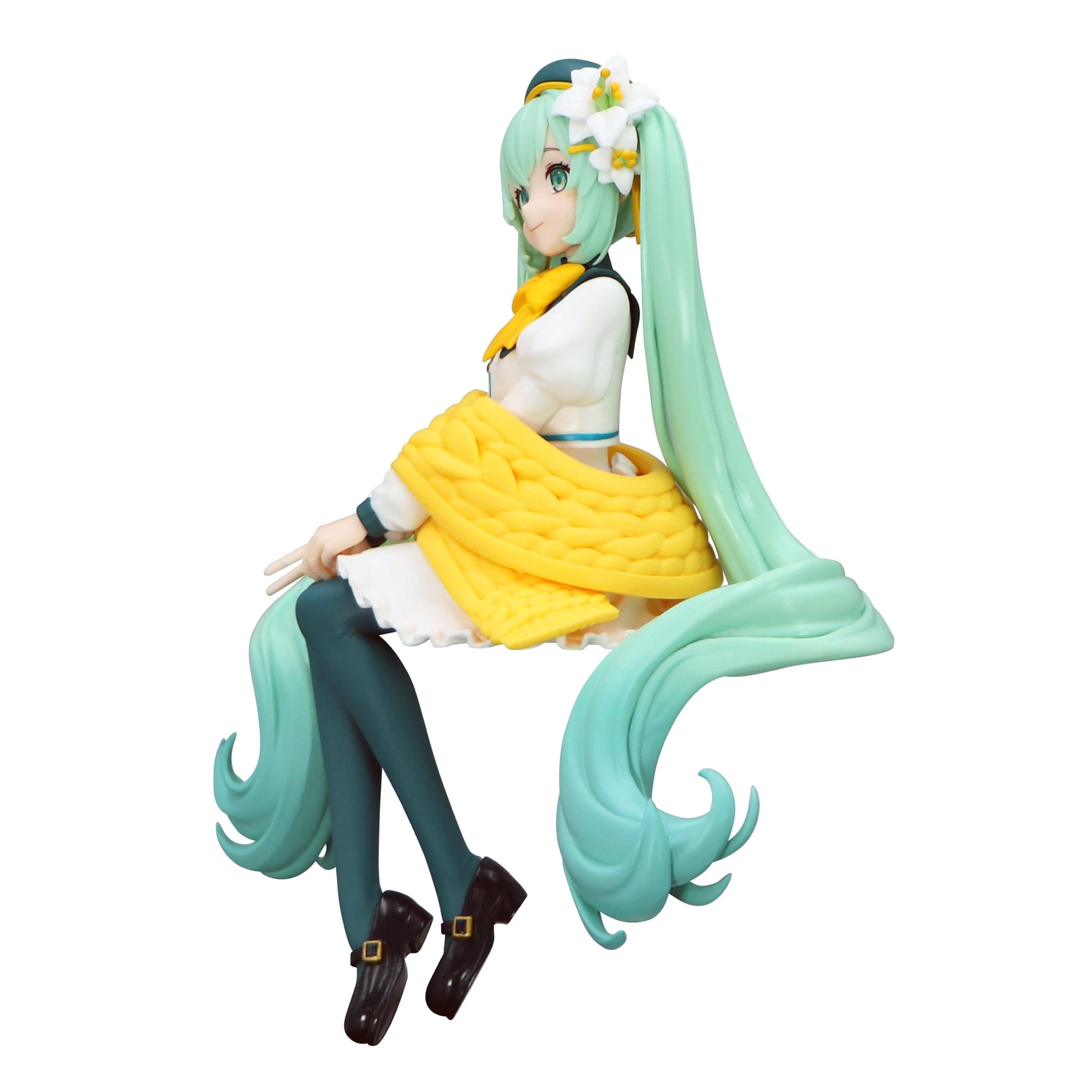 Alt View 1. Little Buddy - Vocaloid Noodle Stopper Figure | Hatsune Miku Flower Fairy Lily White Version - White.