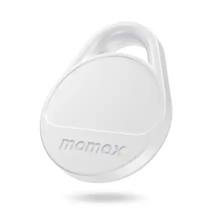 Front. Momax - Tracker Electronics Key Finder Luggage Tracker, Backpack, Wallet, Pets Works with Apple Find My iOS Only - White.