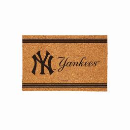 Evergreen Enterprises - New York Yankees 24" x 36" Outdoor Monochrome Team Logo Coir Mat - Brown