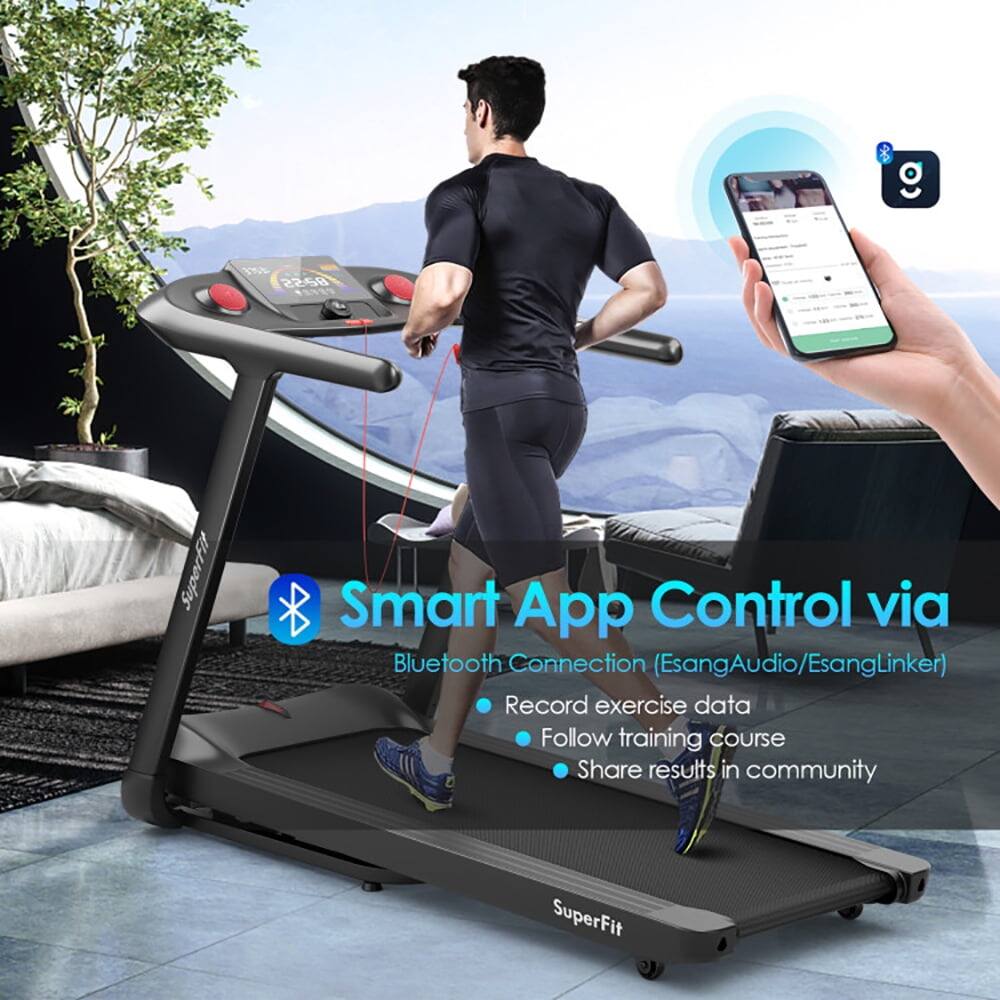 g 2268 SuperFit Smart App Control via Bluetooth Connection (EsangAudio/EsangLinker)  
- Record exercise data  
- Follow training course  
- Share results in community
